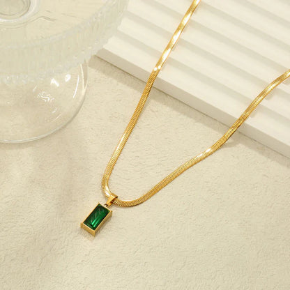 Green Geometric Pendant