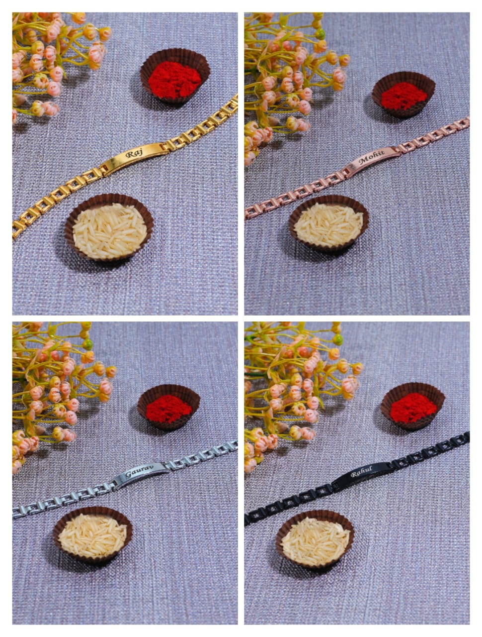Personalized Engravable Name Rakhi  Bracelets