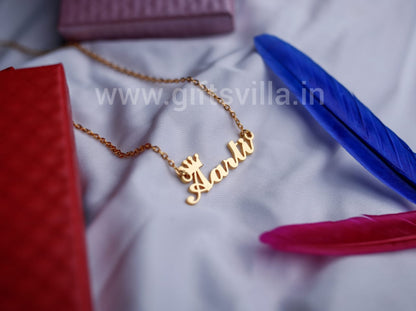 Crown Name Necklace