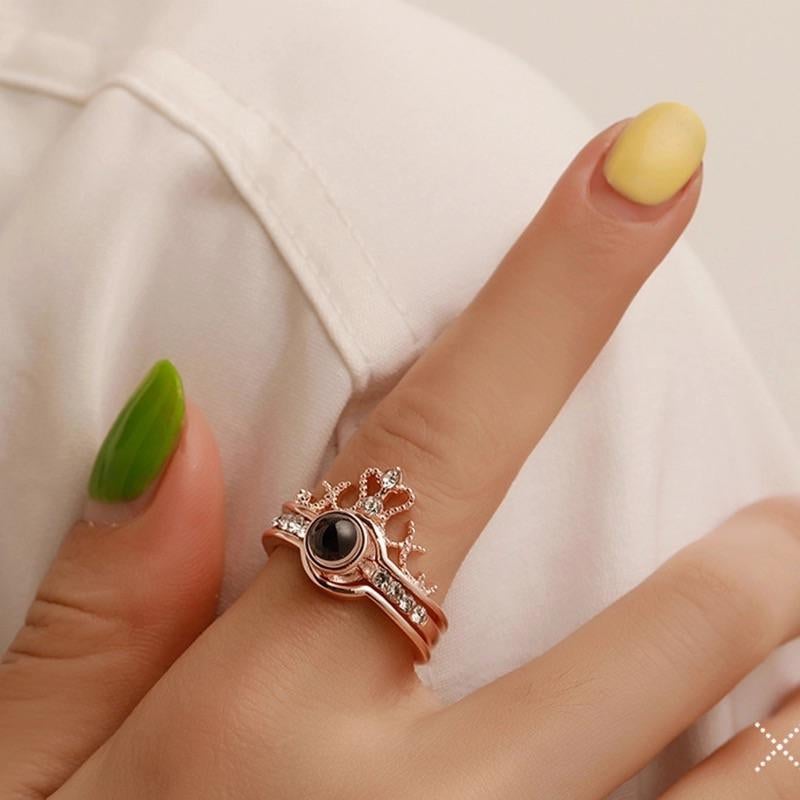 I LOVE YOU' in 100 languages Projection Ring